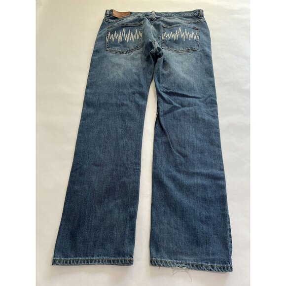 The Hundreds Emrboidered Back Pockets Straight Leg Jeans in Blue - Picture 2 of 5